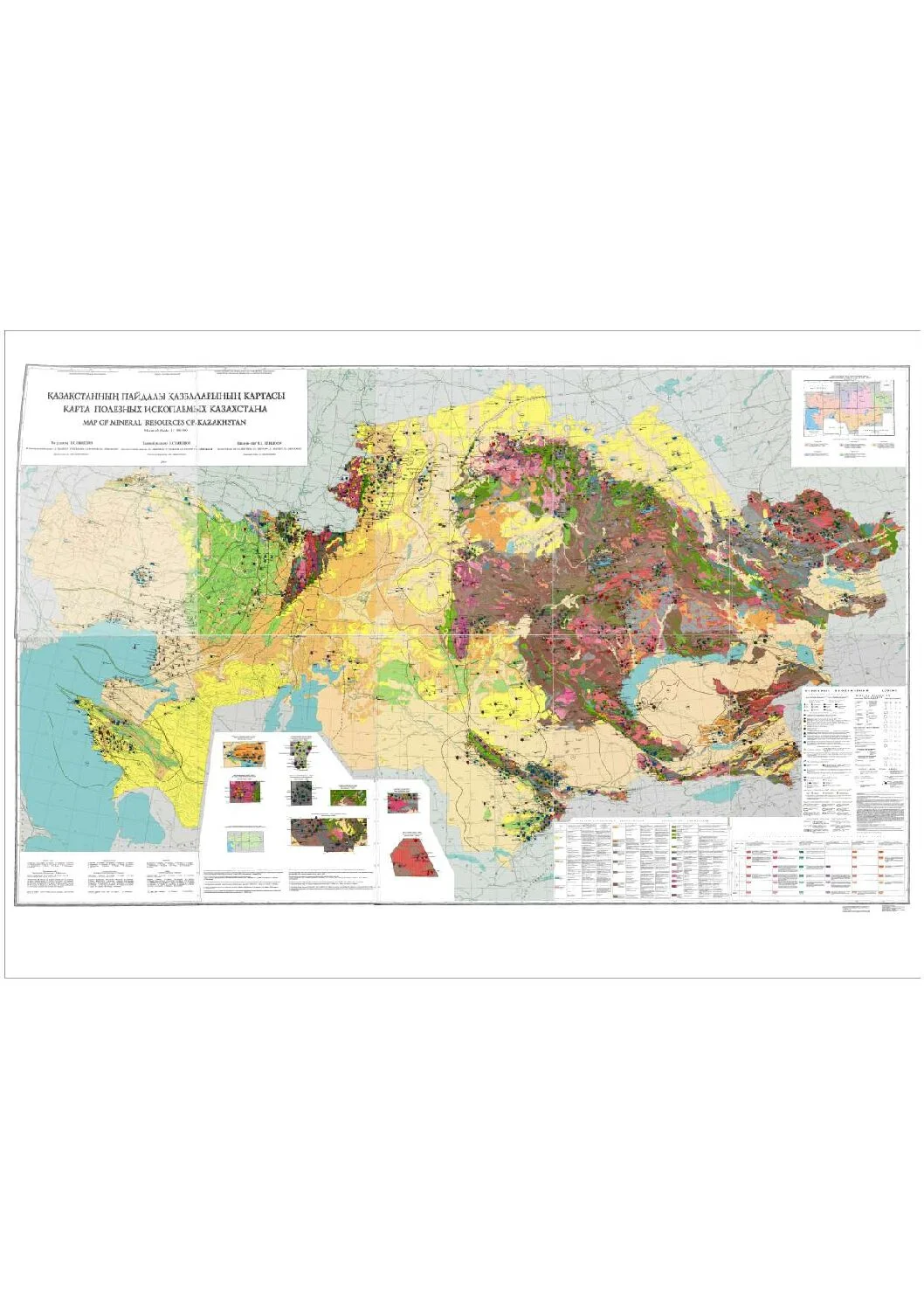 Mineral Resources Map of Kazakhstan