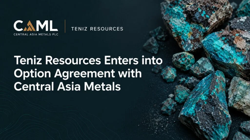 Teniz Resources Enters into Option Agreement with Central Asia Metals